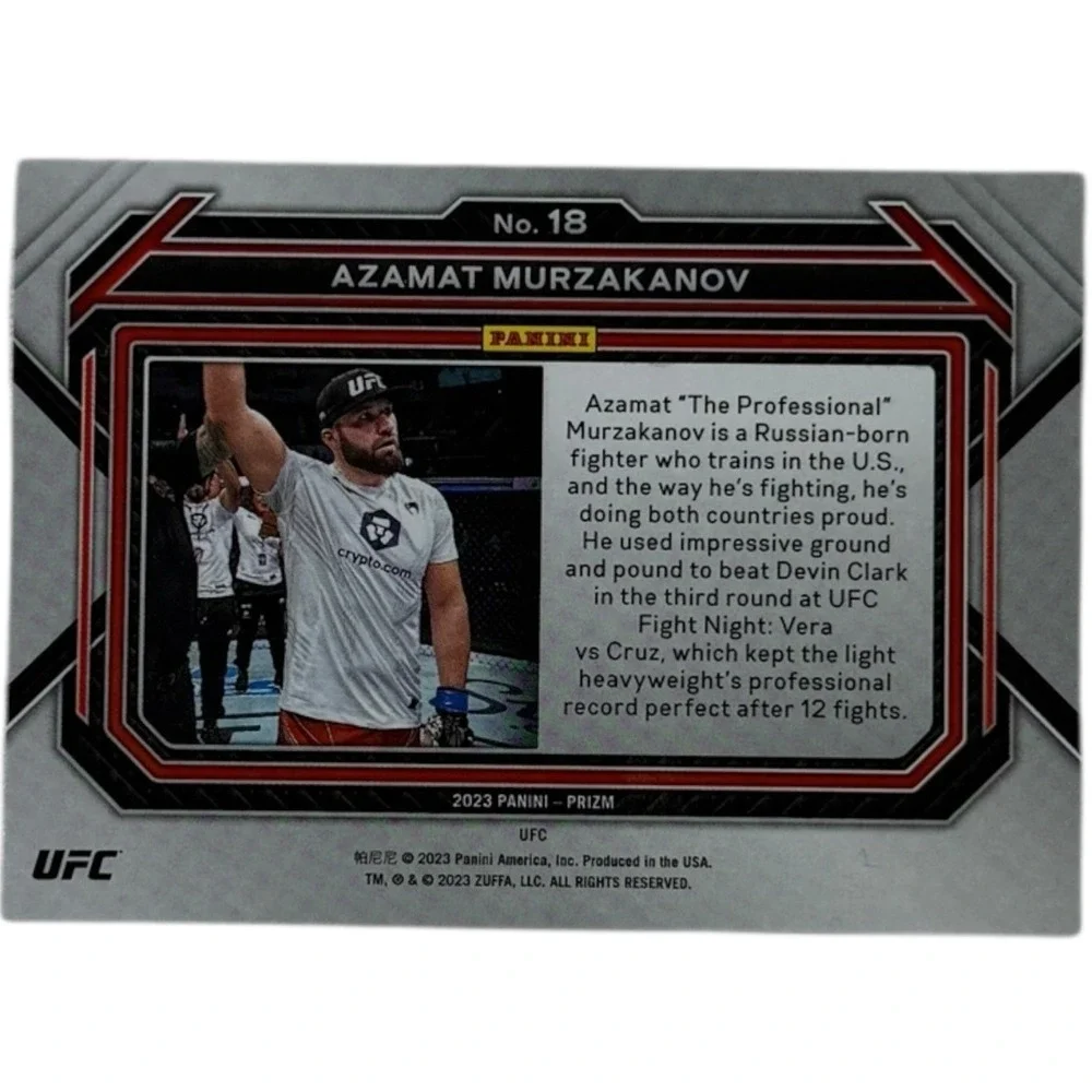 2023 Prizm UFC Base Horizontal #18 Azamat Murzakanov -‎ Light Heavyweight RC